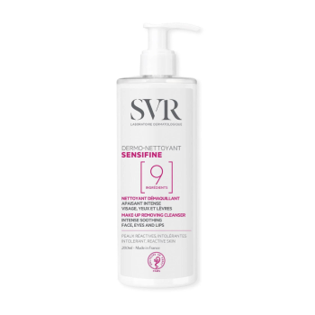 svr - sensifine dermo nettoyant detergente lenitivo intensivo viso occhi e labbra 400ml