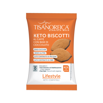 gianluca mech - tisanoreica keto biscotti al caffè con base di cioccolato highpro lifestyle 24g