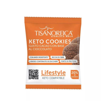 gianluca mech - tisanoreica keto cookies gusto cacao con base al cioccolato highpro lifestyle 12,5g