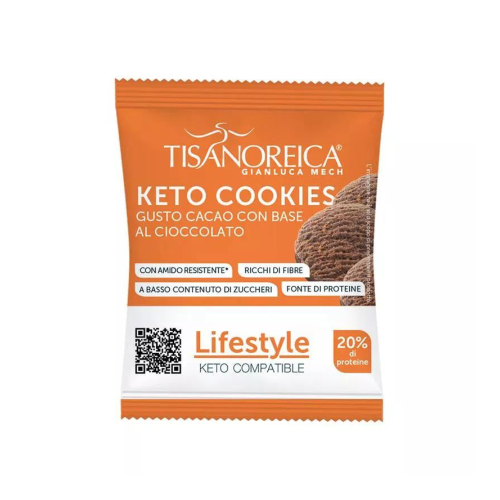 Gianluca Mech - Tisanoreica Keto Cookies Gusto Cacao Con Base Al Cioccolato Highpro Lifestyle 12,5g