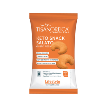 gianluca mech - tisanoreica keto snack salato gusto pizza 30g