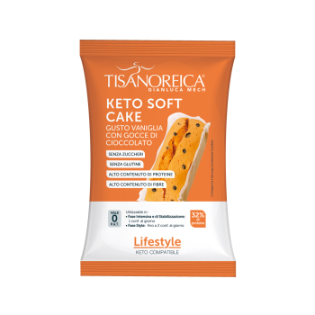 gianluca mech - tisanoreica keto soft cake gusto vaniglia con gocce di cioccolato 30g