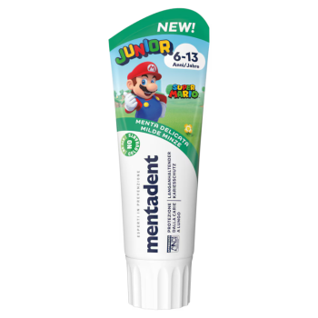 mentadent dentifricio junior 6-13 anni menta delicata 75ml