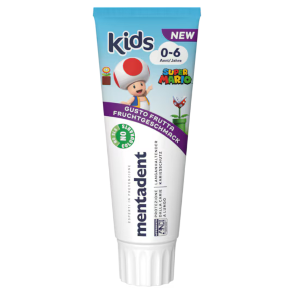 Mentadent Dentifricio Kids 0-6 Anni Gusto Frutta 75ml