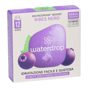 waterdrop microdrink boost ribes nero sambuco 12 cubetti con vitamine per bevande