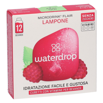 waterdrop microdrink flair lampone fiore di sambuco 12 cubetti con vitamine per bevande