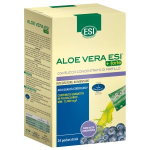 Esi Aloe Vera Succo + Forte Con Mirtillo 24 Pocket Drink 20ml
