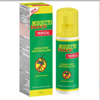 mosquito block tropical biocida zanzoff lozione 100 ml