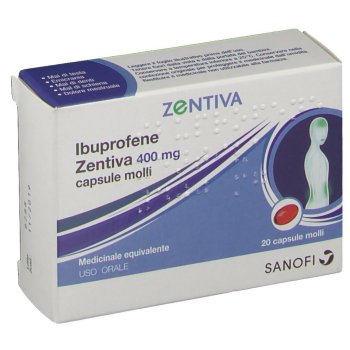 ibuprofene zentiva 20 capsule molli 400mg