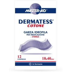 master aid dermatess cotone compresse di garza idrofila sterile 18x40cm 12 pezzi