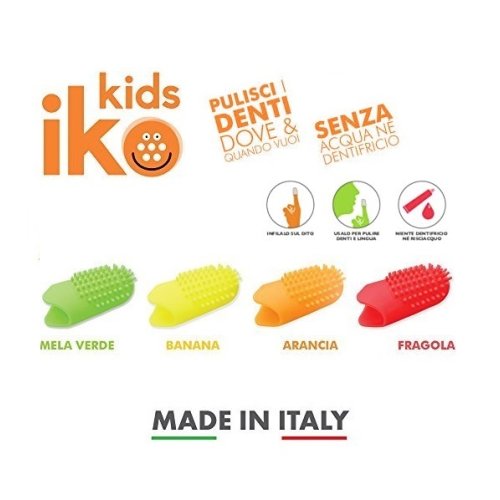 IKO KIDS Spazzolino Denti DITALE FLUORO Gusto BANANA