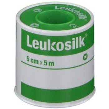 leukosilk cerotto su rocchetto traspirante e ad alta resistenza delicato sulla cute sensibile - bianco 5m x 5cm