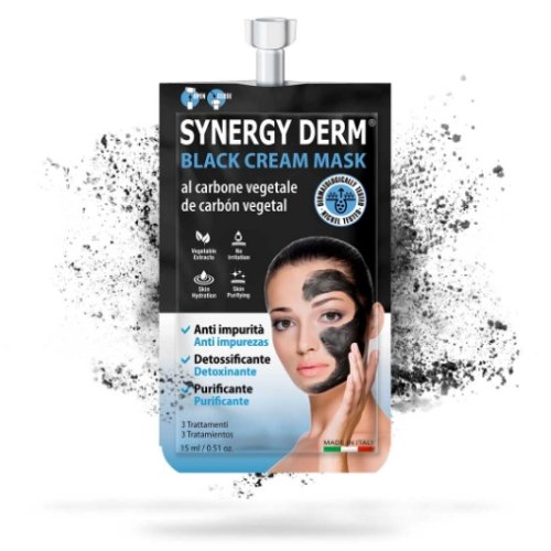 Synergy Derm Black Cream Mask Maschera Crema Carbone vegetale