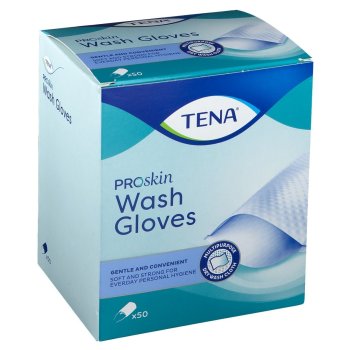 tena proskin wash glove guanto per igiene 50 pezzi