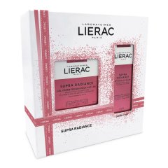 lierac cofanetto natale supra radiance gel-crema anti-ossidante rinnovatrice 50ml + siero occhi illuminante 15ml