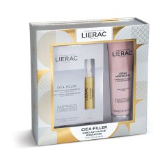 lierac cofanetto regalo cica-filler siero anti-rughe riparatore 30 ml + crema mousse struccante 150 ml