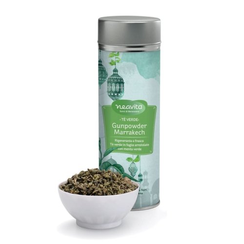 Neavita - Silver Tin Tè verde Gunpowder Marrakech Taglio Tisana 100g