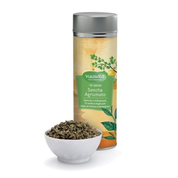 neavita - silver tin tè verde sencha agrumato taglio tisana 50g