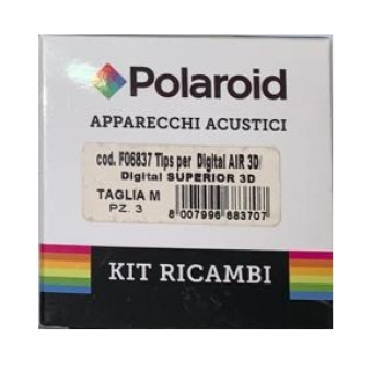 polaroid tips auricolari per digital air 3d / digital superior 3d misura m 3 pezzi