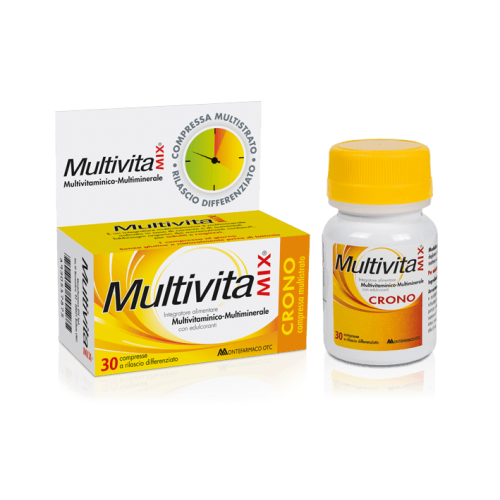 Multivitamix Crono Senza Zucchero - Integratore Multivitaminico E Multiminerale Completo 30 Compres
