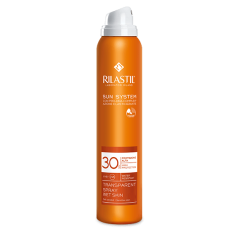 rilastil sun system spf30 transparent spray wet skin protezione solare alta 200 ml