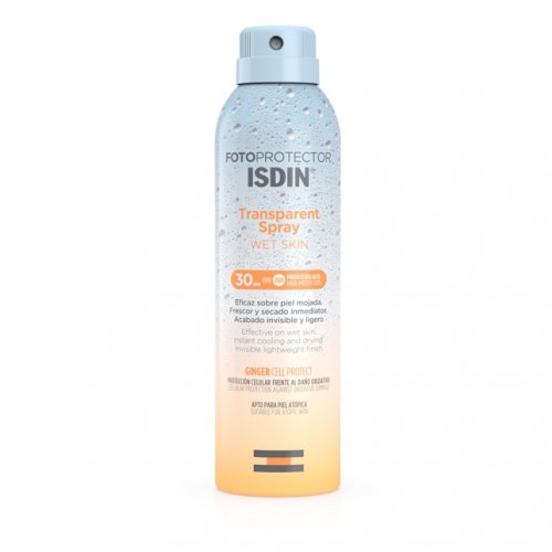 Isdin Foto Protector Trasparent Spray Wet Skin SPF 30 Protezione Solare Alta 250 ml