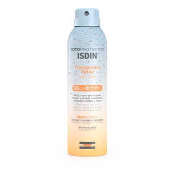 isdin foto protector trasparent spray wet skin spf 50+ protezione solare 250 ml