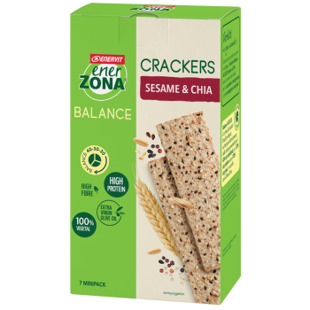 enervit enerzona balance crackers balance sesame & chia 7 x 25g