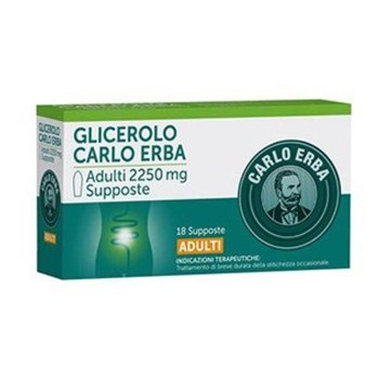 glicerolo carlo erba 18 supposte di glicerina adulti 2250 mg