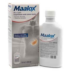 Maalox Sospensione Orale 4 + 3,5% Aroma Menta 250 ml