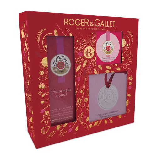 Roger&Gallet - Gingembre Rouge Cofanetto Acqua Profumata 100 Ml, Saponetta 50 G E Una Ceramica 
