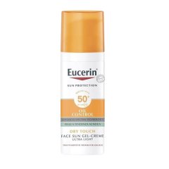 eucerin sun gel-creme oil control tocco secco viso spf 50+ effetto anti-lucidità pelle grassa 50ml