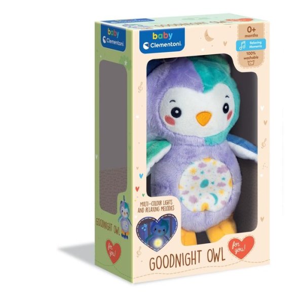 Clementoni Gioco Baby For you - Goodnight Owl Gufetto Luminoso Buonanotte 0+ Mesi