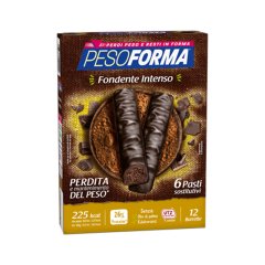pesoforma barrette cioccolato fondente intenso 12 barrette ( 6 pasti sostitutivi )