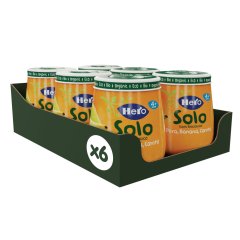 hero baby solo bio omogeneizzati pera banana e carote 6 x 120g