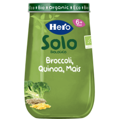 hero baby solo bio omogeneizzati broccoli quinoa e mais 190g