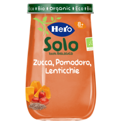 hero baby solo bio omogeneizzati zucca pomodoro e lenticchie 190g
