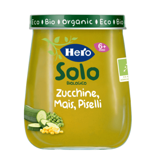 Hero Baby Solo Bio Omogeneizzati Zucchine Mais E Piselli 120g