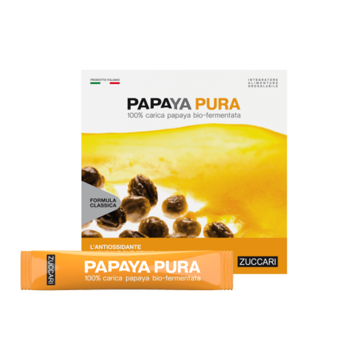 Zuccari Papaya Pura 100% Carica Papaya Bio-Fermentata 3g - 60 Stick-Pack