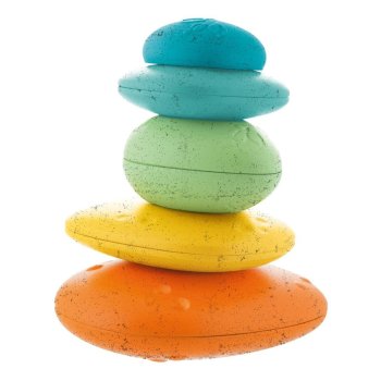 chicco gioco stone balance eco+ giocattolo colorato impilabile 6-36m