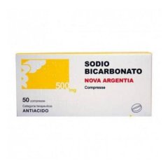 sodio bicarbonato 500 mg  50 compresse nova argentia