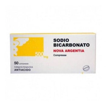 sodio bicarbonato 500 mg  50 compresse nova argentia