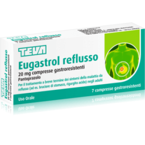 Eugastrol Reflusso 20mg Pantoprazolo 7 Compresse