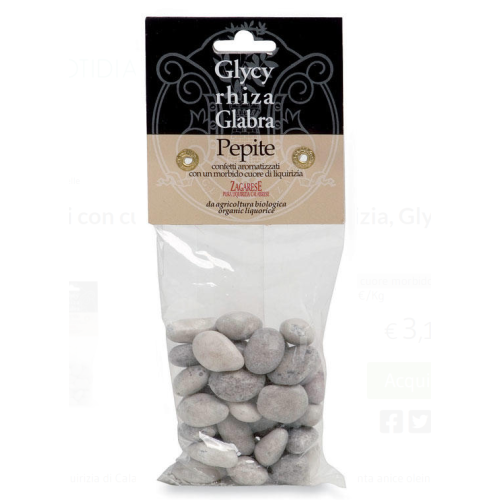 Pepite - Confetti Con Cuore Morbido Di Liquirizia, Glycy-Rhiza Glabra 100g