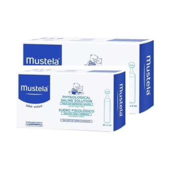 mustela soluzione fisiologica bipack 20 flaconcini 5ml + 20 flaconcini 5ml omaggio