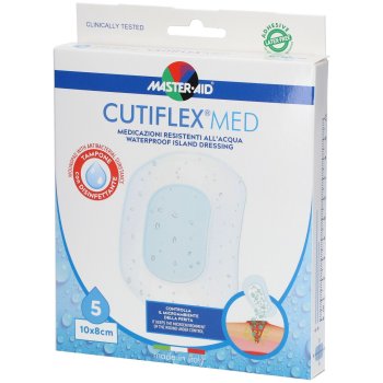 master aid cutiflex med cerotti acqua stop 10cm x 8cm 5 pezzi