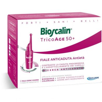 bioscalin tricoage 50+ anticaduta e anti-eta' capelli donna 10 fiale 1 mese 
