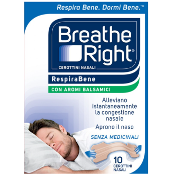breathe right cerottini nasali balsamici per adulti 10 pezzi