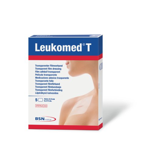 Leukoplast Leukomed T - Medicazione Adesiva Trasparente Post Operatoria 8 X 10cm 5 Pezzi