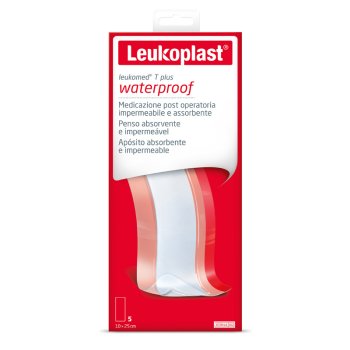 leukoplast leukomed t plus - medicazione trasparente post operatoria  10x25cm 5 pezzi